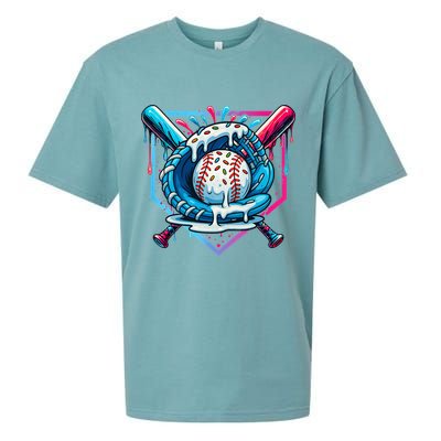 Baseball Drip For Ice Cream Drip Baseball Sueded Cloud Jersey T-Shirt