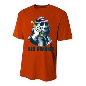 Ben Drankin Franklin Us President 4th Of July Beer Ing Cool Gift Performance Sprint T-Shirt