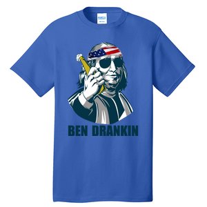 Ben Drankin Franklin Us President 4th Of July Beer Ing Cool Gift Tall T-Shirt