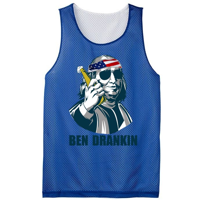 Ben Drankin Franklin Us President 4th Of July Beer Ing Cool Gift Mesh Reversible Basketball Jersey Tank