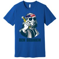 Ben Drankin Franklin Us President 4th Of July Beer Ing Cool Gift Premium T-Shirt