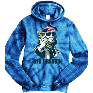 Ben Drankin Franklin Us President 4th Of July Beer Ing Cool Gift Tie Dye Hoodie