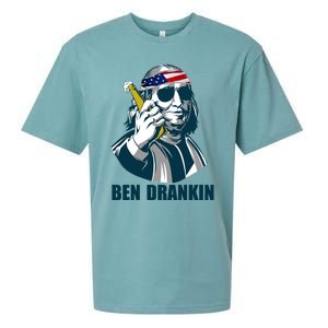 Ben Drankin Franklin Us President 4th Of July Beer Ing Cool Gift Sueded Cloud Jersey T-Shirt