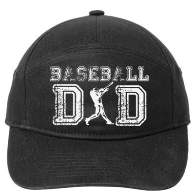 Baseball Dad Funny Fathers Day Gift For Daddy Papa Father 7-Panel Snapback Hat