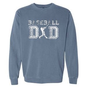 Baseball Dad Funny Fathers Day Gift For Daddy Papa Father Garment-Dyed Sweatshirt