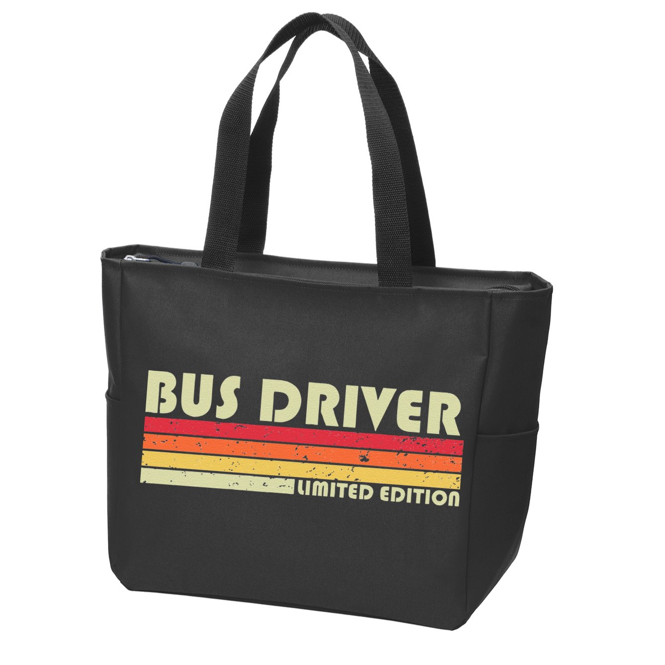BUS DRIVER Funny Job Title Profession Birthday Worker Idea Zip Tote Bag
