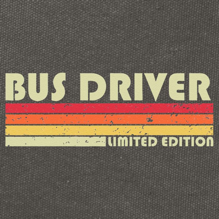 BUS DRIVER Funny Job Title Profession Birthday Worker Idea Cotton Canvas Backpack