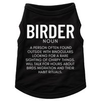 Birder Definition Funny Bird Watching Doggie Tank