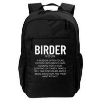 Birder Definition Funny Bird Watching Backpack