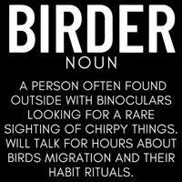 Birder Definition Funny Bird Watching Drawstring Bag