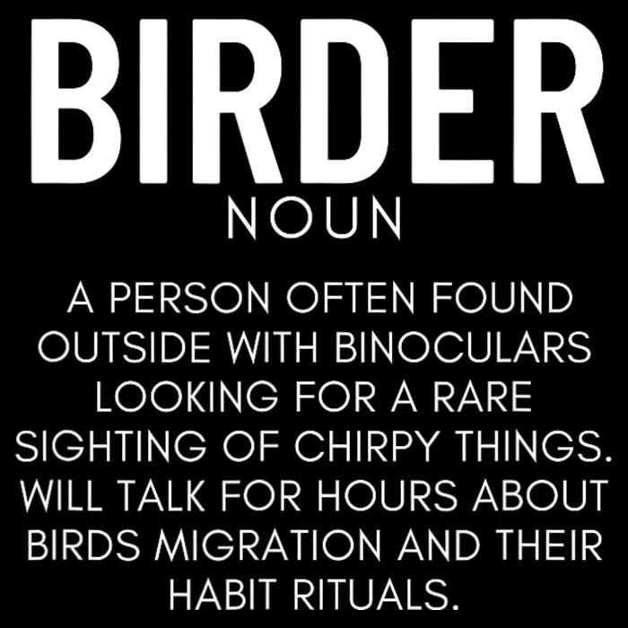 Birder Definition Funny Bird Watching Drawstring Bag