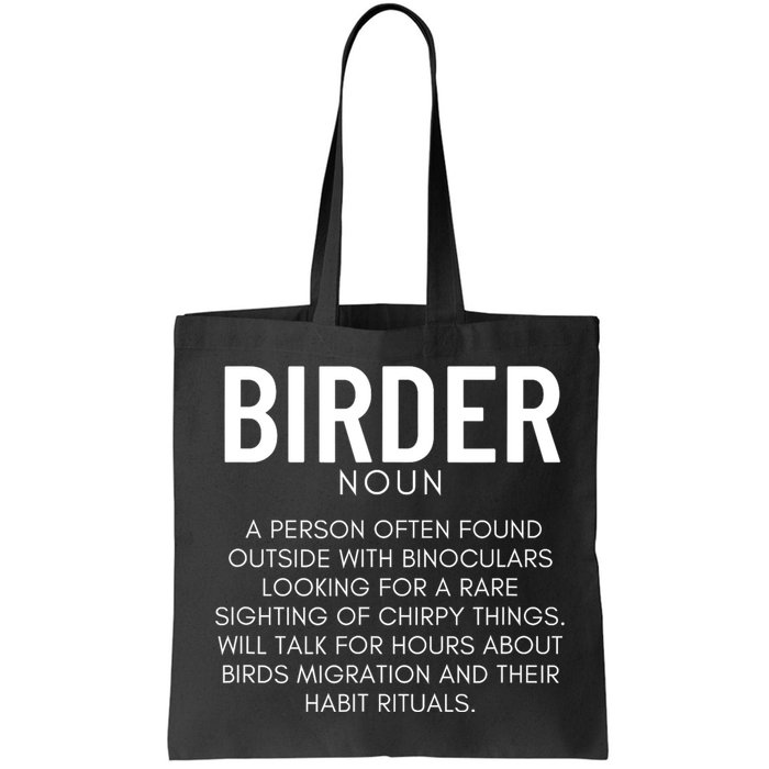 Birder Definition Funny Bird Watching Bag