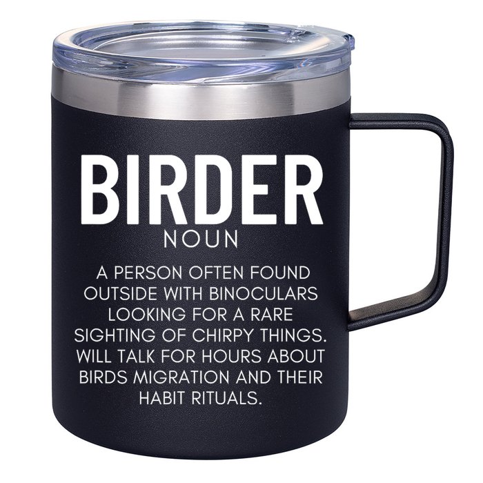 Birder Definition Funny Bird Watching 12oz Stainless Steel Coffee Mug