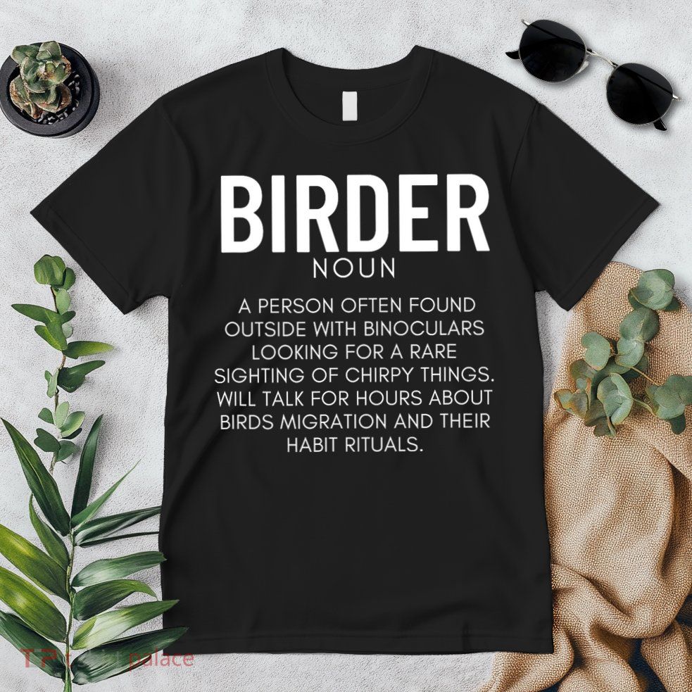 Birder Definition Funny Bird Watching Premium T-Shirt