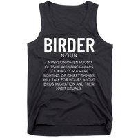 Birder Definition Funny Bird Watching Tank Top