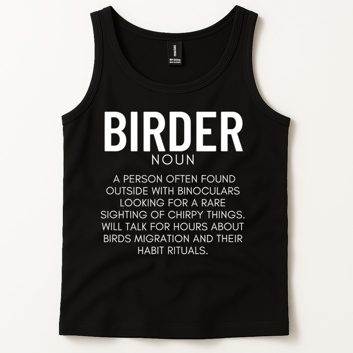Birder Definition Funny Bird Watching Tank Top