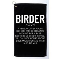 Birder Definition Funny Bird Watching Golf Towel