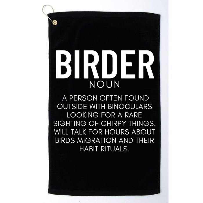 Birder Definition Funny Bird Watching Golf Towel