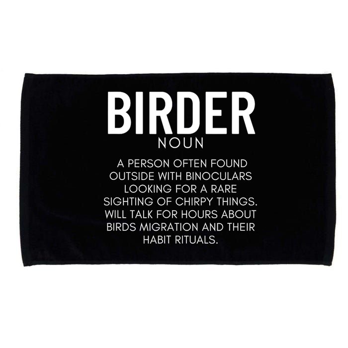 Birder Definition Funny Bird Watching Microfiber Hand Towel