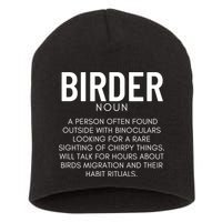 Birder Definition Funny Bird Watching Short Acrylic Beanie