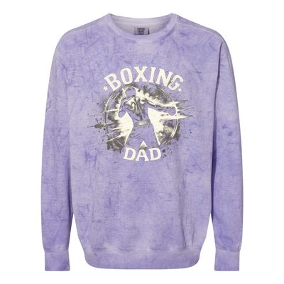 Boxing Dad FatherS Day For Boxing Lover Cute Gift Colorblast Crewneck Sweatshirt