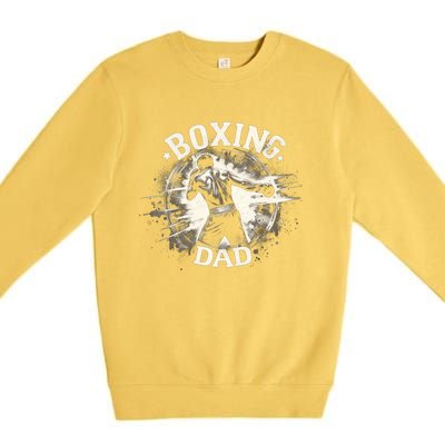 Boxing Dad FatherS Day For Boxing Lover Cute Gift Premium Crewneck Sweatshirt