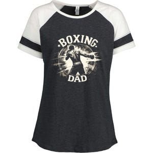 Boxing Dad FatherS Day For Boxing Lover Cute Gift Enza Ladies Jersey Colorblock Tee