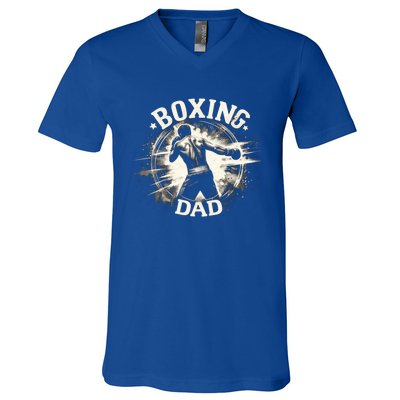 Boxing Dad FatherS Day For Boxing Lover Cute Gift V-Neck T-Shirt