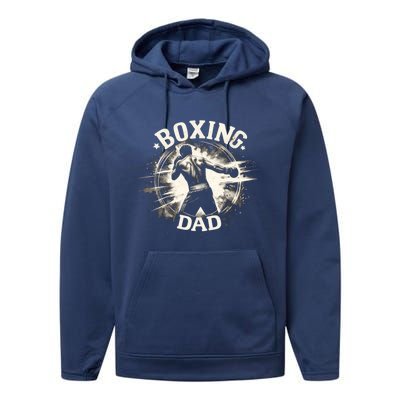 Boxing Dad FatherS Day For Boxing Lover Cute Gift Performance Fleece Hoodie