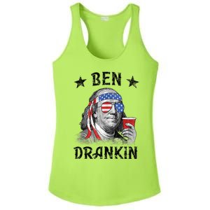 Ben Drankin Funny 4th Of July Ladies PosiCharge Competitor Racerback Tank