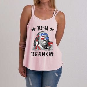 Ben Drankin Funny 4th Of July Women's Strappy Tank