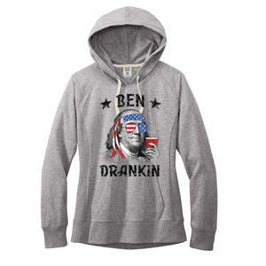 Ben Drankin Funny 4th Of July Women's Fleece Hoodie