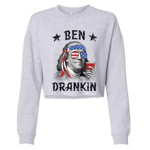 Ben Drankin Funny 4th Of July Cropped Pullover Crew