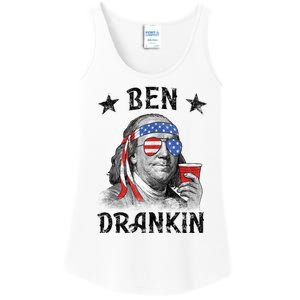 Ben Drankin Funny 4th Of July Ladies Essential Tank