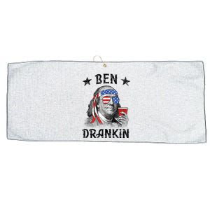 Ben Drankin Funny 4th Of July Large Microfiber Waffle Golf Towel