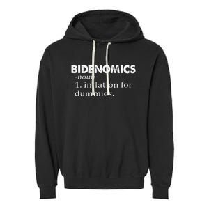 Bidenomics Definition Funny AntiBiden Garment-Dyed Fleece Hoodie