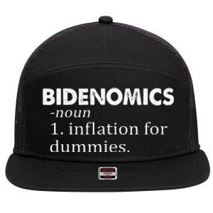 Bidenomics Definition Funny AntiBiden 7 Panel Mesh Trucker Snapback Hat