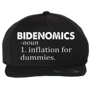 Bidenomics Definition Funny AntiBiden Wool Snapback Cap