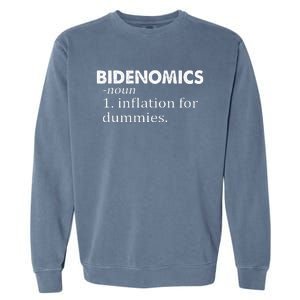 Bidenomics Definition Funny AntiBiden Garment-Dyed Sweatshirt