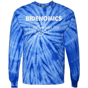 Bidenomics Definition Funny AntiBiden Tie-Dye Long Sleeve Shirt