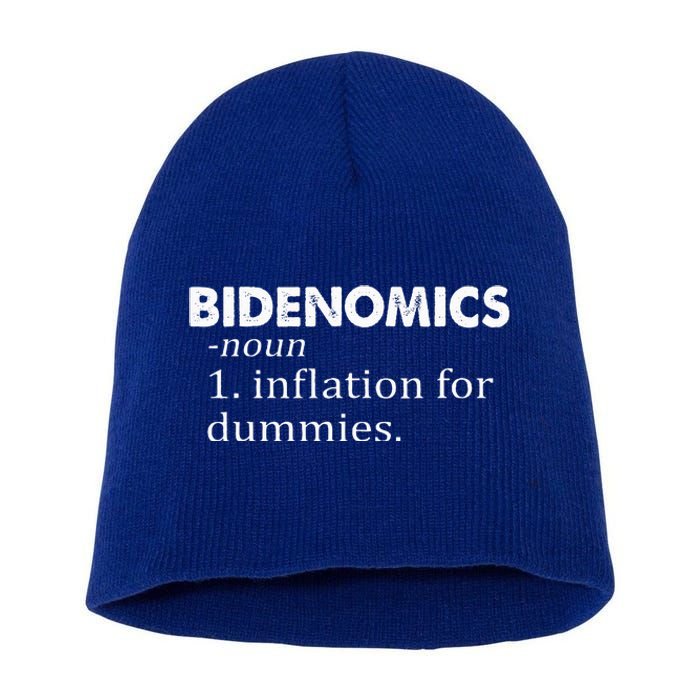 Bidenomics Definition Funny AntiBiden Short Acrylic Beanie