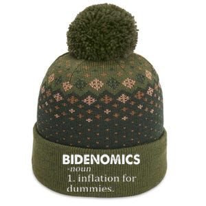 Bidenomics Definition Funny AntiBiden The Baniff Cuffed Pom Beanie