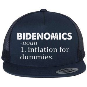 Bidenomics Definition Funny AntiBiden Flat Bill Trucker Hat