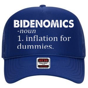 Bidenomics Definition Funny AntiBiden High Crown Mesh Back Trucker Hat