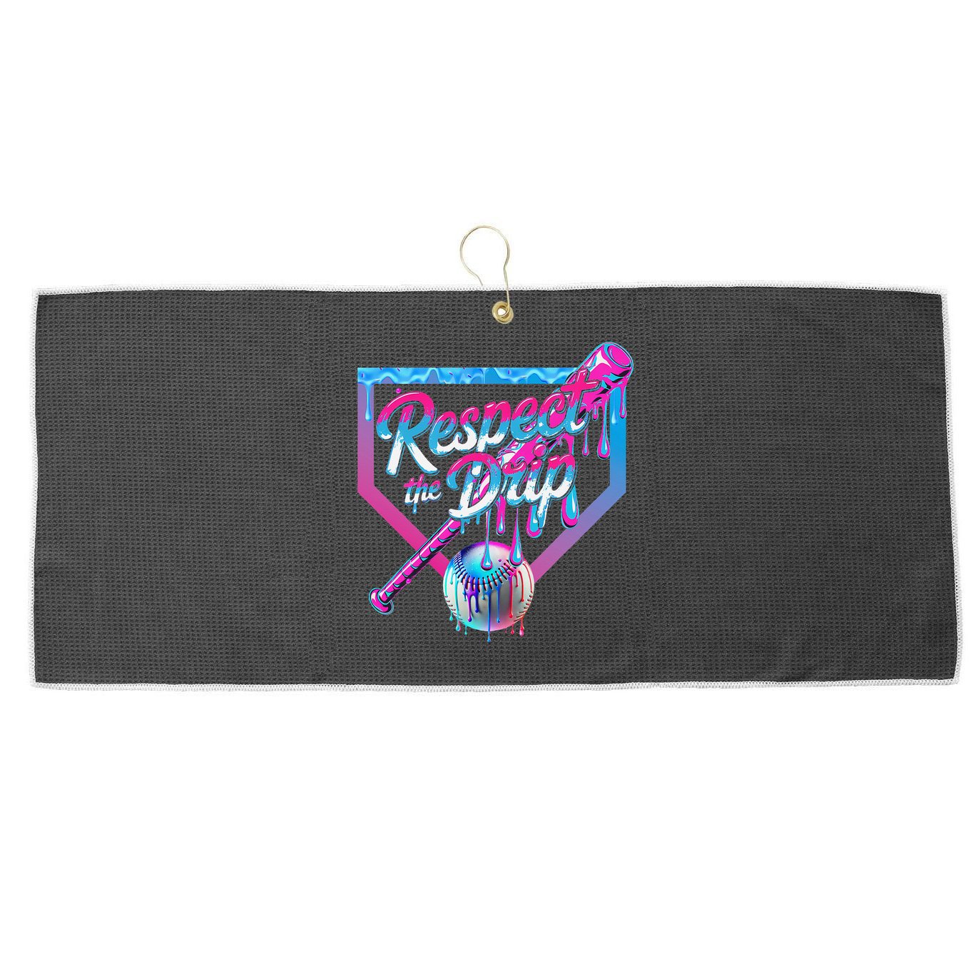 Baseball Drip For Ice Cream Drip Baseball Large Microfiber Waffle Golf Towel