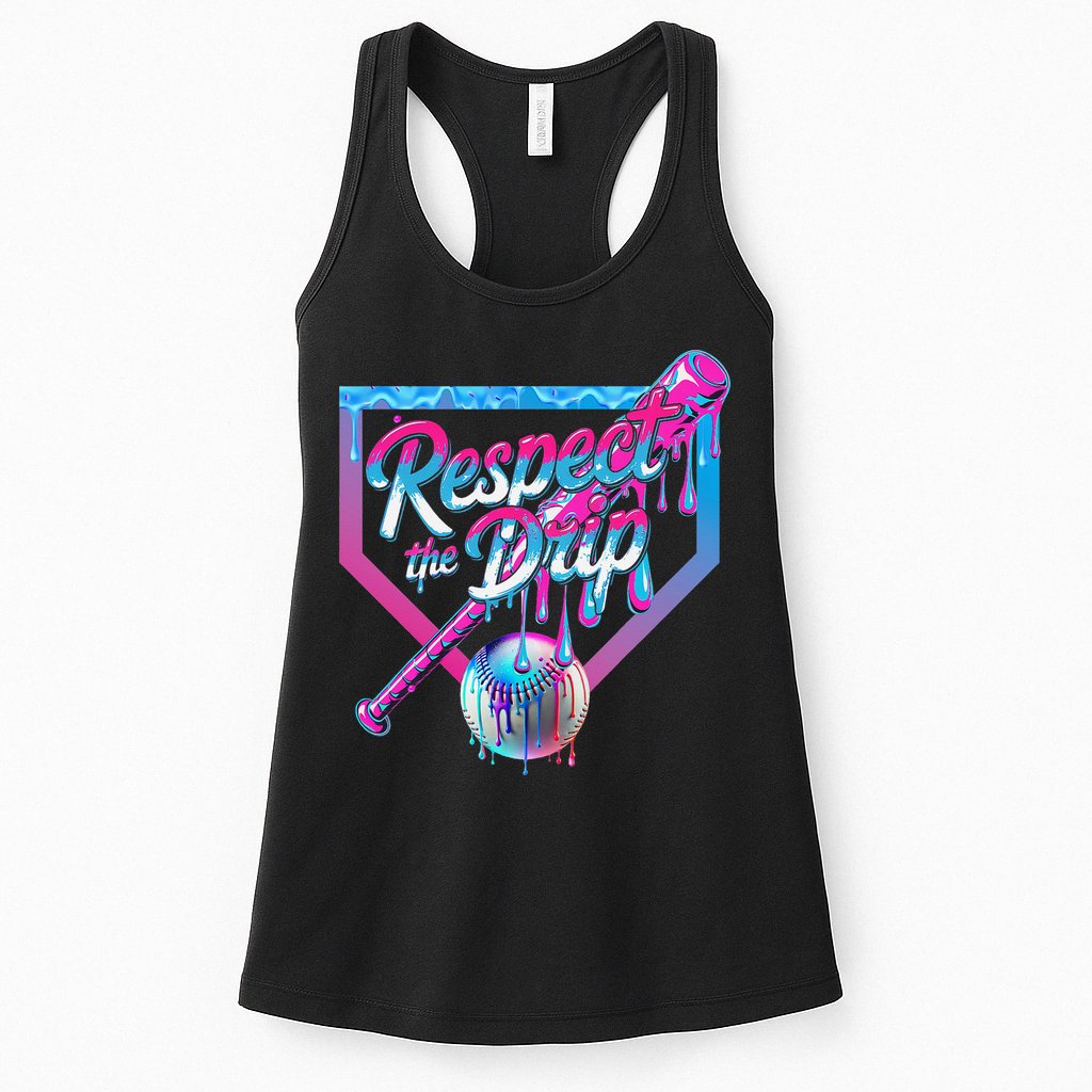 Baseball Drip For Ice Cream Drip Baseball Womens Tank Top