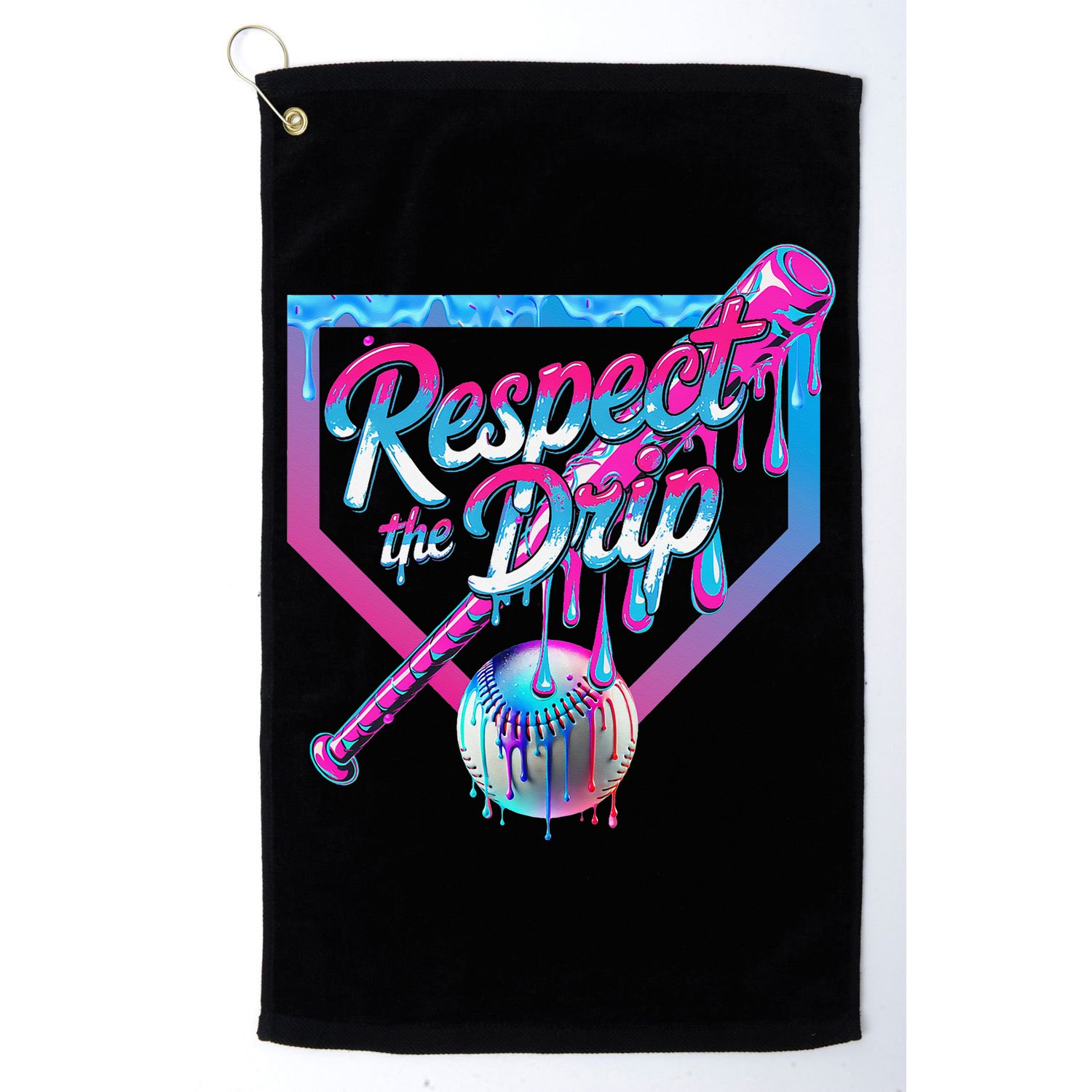 Baseball Drip For Ice Cream Drip Baseball Golf Towel