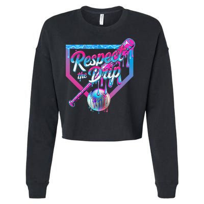 Baseball Drip For Ice Cream Drip Baseball Cropped Pullover Crew