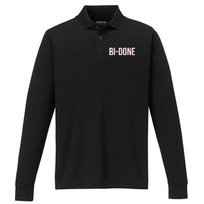 Bi Done Funny Joe Biden Done Performance Long Sleeve Polo