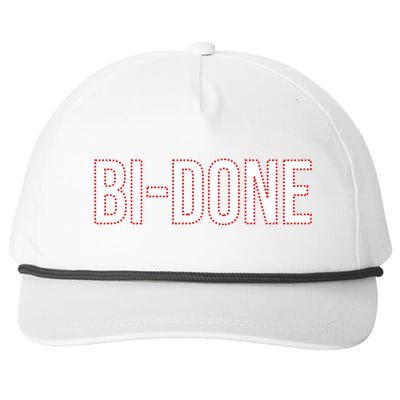 Bi Done Funny Joe Biden Done Snapback Five-Panel Rope Hat